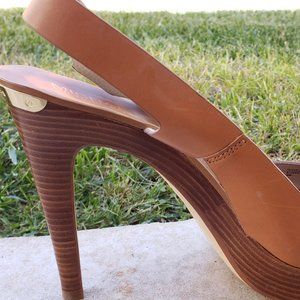 Brown Michael Kors Slingback Heel